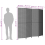 VidaXL vidaXL Room Divider 4 Panels Privacy Screen Balcony Screen Grey Poly Rattan 9
