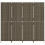 VidaXL vidaXL Room Divider 4 Panels Privacy Screen Balcony Screen Grey Poly Rattan 5