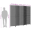 VidaXL vidaXL Room Divider 5 Panels Privacy Screen Balcony Screen Brown Poly Rattan 4