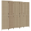 VidaXL vidaXL Room Divider 5 Panels Privacy Screen Balcony Screen Beige Poly Rattan 2