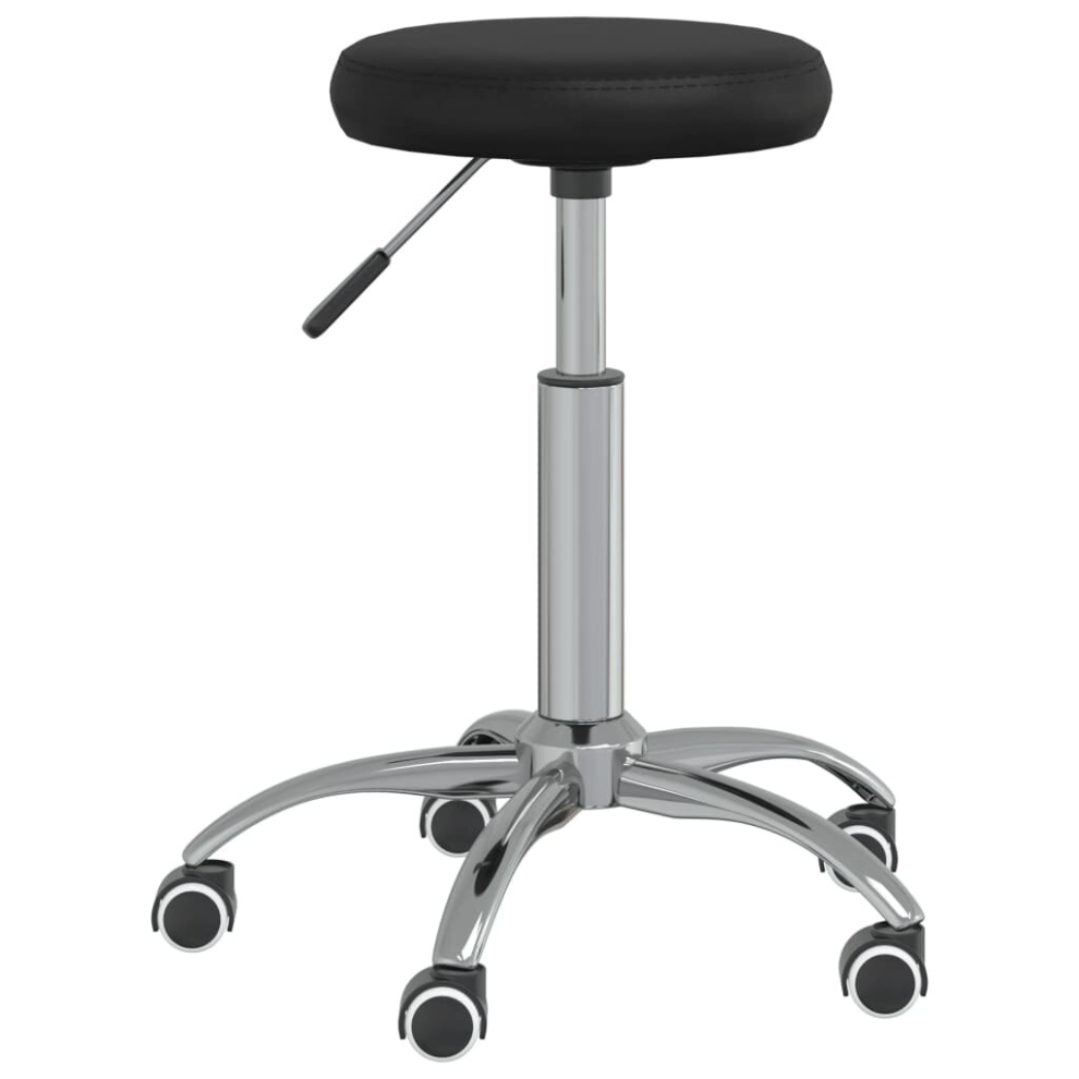 (black) vidaXL Office Swivel Chair Computer Chair Swivel Dining Stool Faux Leather