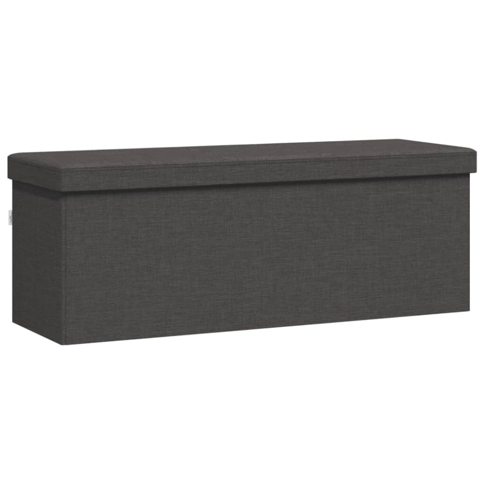 (dark grey) vidaXL Storage Bench Foldable Foldable Bench Box Hallway Shoe Bench Faux Linen