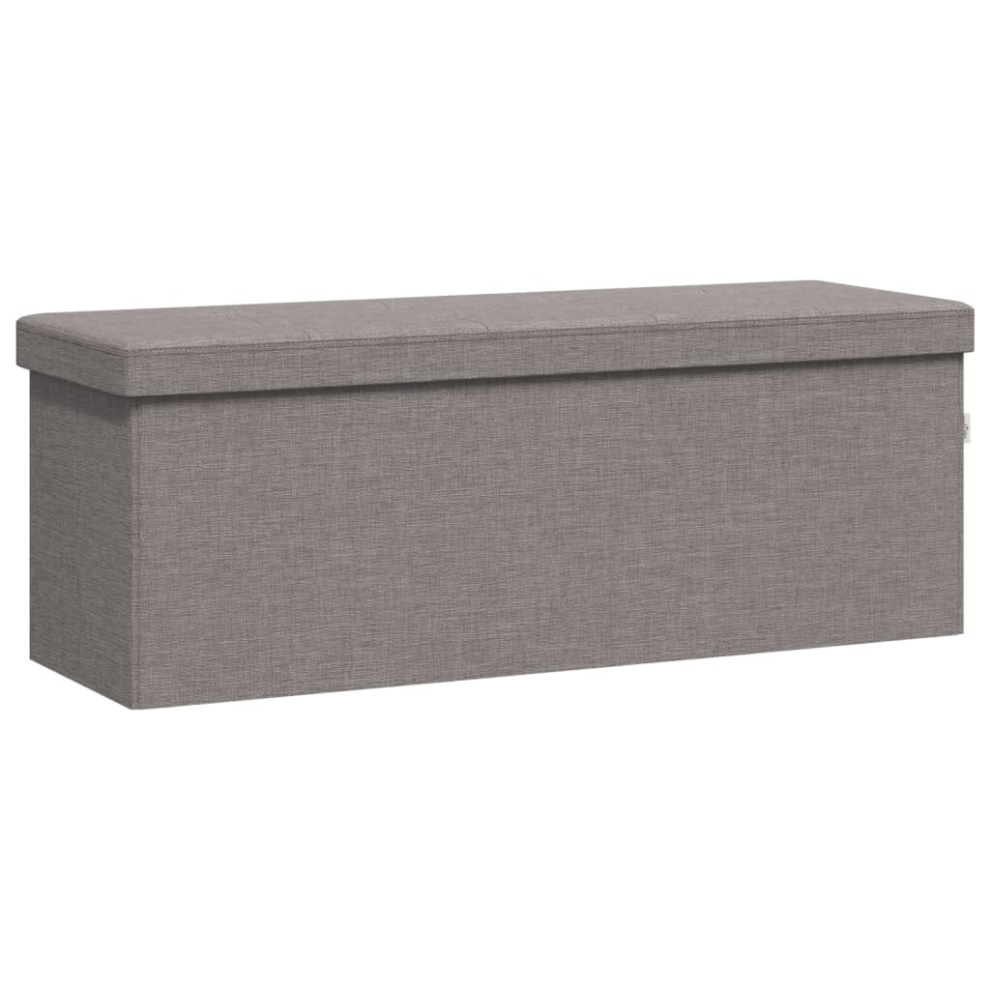 (light grey) vidaXL Storage Bench Foldable Foldable Bench Box Hallway Shoe Bench Faux Linen