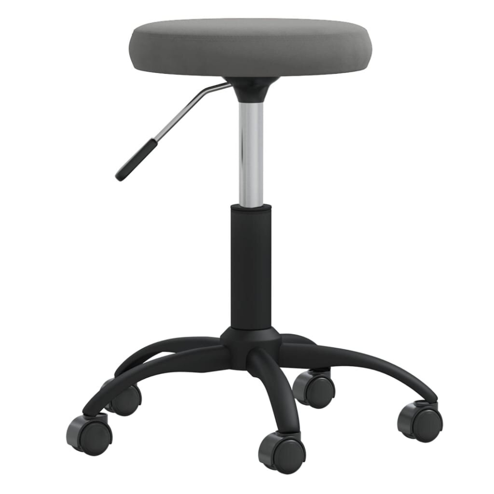 Vidaxl (Dark ) Office Swivel Chair Computer Chair Swivel Stool Dining Chair Velvet Grey
