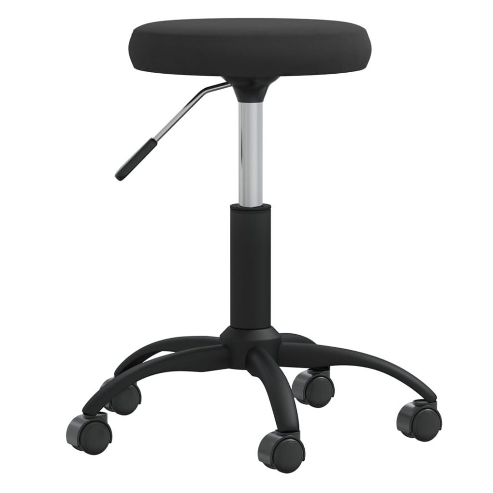 Vidaxl Black (Black) Office Swivel Chair Computer Chair Swivel Stool Dining Chair Velvet