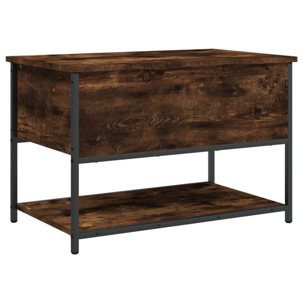 Vidaxl (Smoked Oak, 70 X X 47 Cm) Storage Bench Hallway Bench Storage Box Smoked Oak Engineered Wood Size 42.5