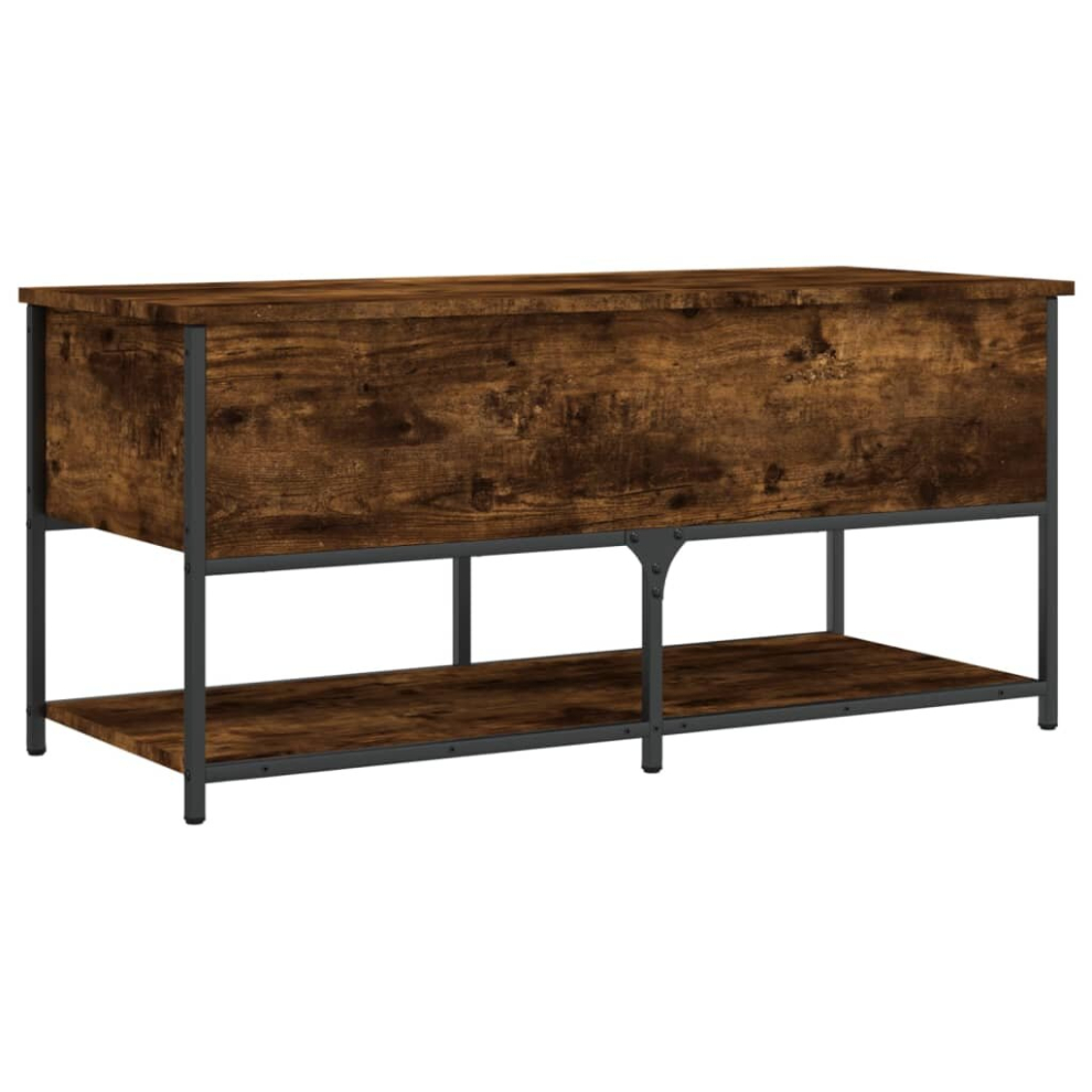 (smoked oak, 100 x 42.5 x 47 cm) vidaXL Storage Bench Hallway Bench Storage Box Smoked Oak Engineered Wood