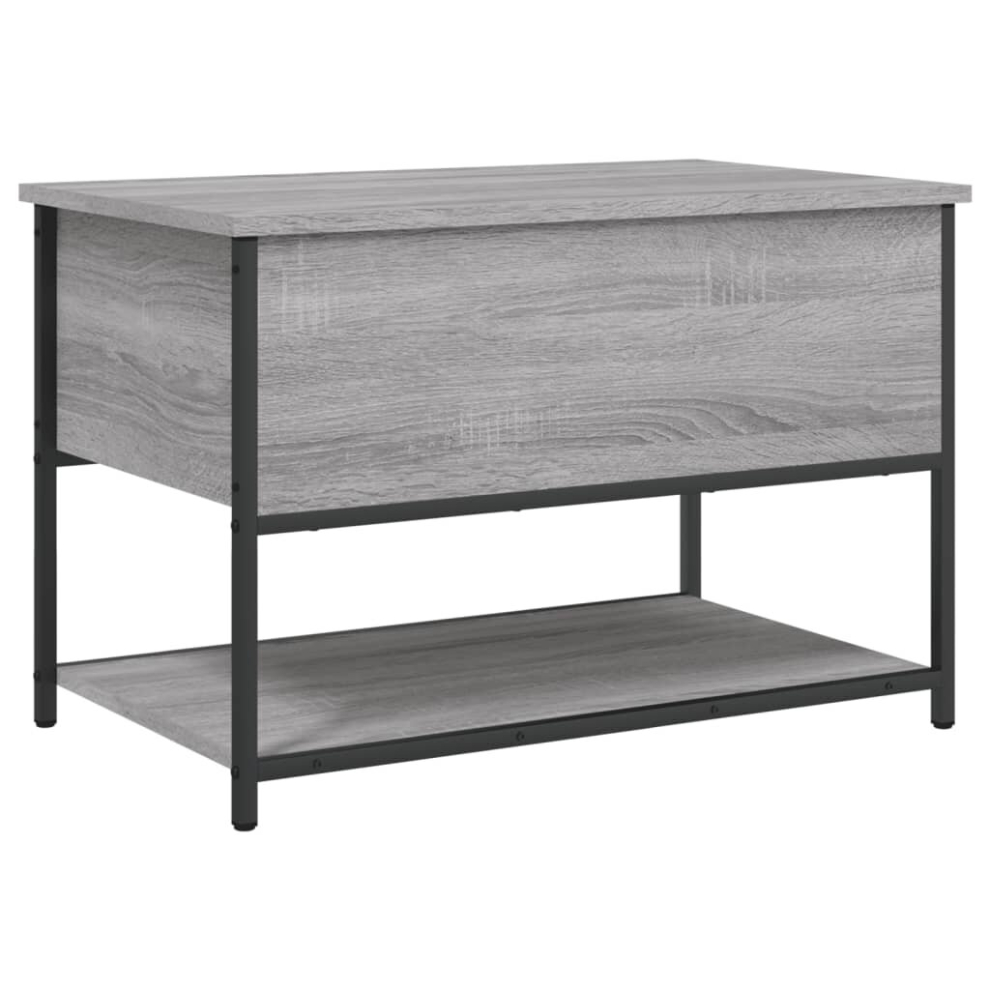 (grey sonoma, 70 x 42.5 x 47 cm) vidaXL Storage Bench Hallway Bench Storage Box Smoked Oak Engineered Wood