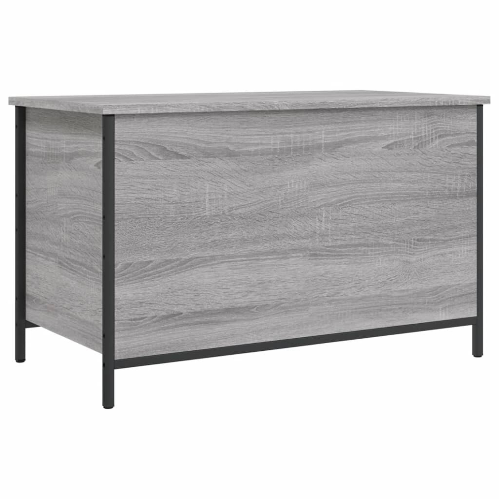 (grey sonoma, 80 x 42.5 x 50 cm) vidaXL Storage Bench Hallway Bench Seat Storage Box Black Engineered Wood