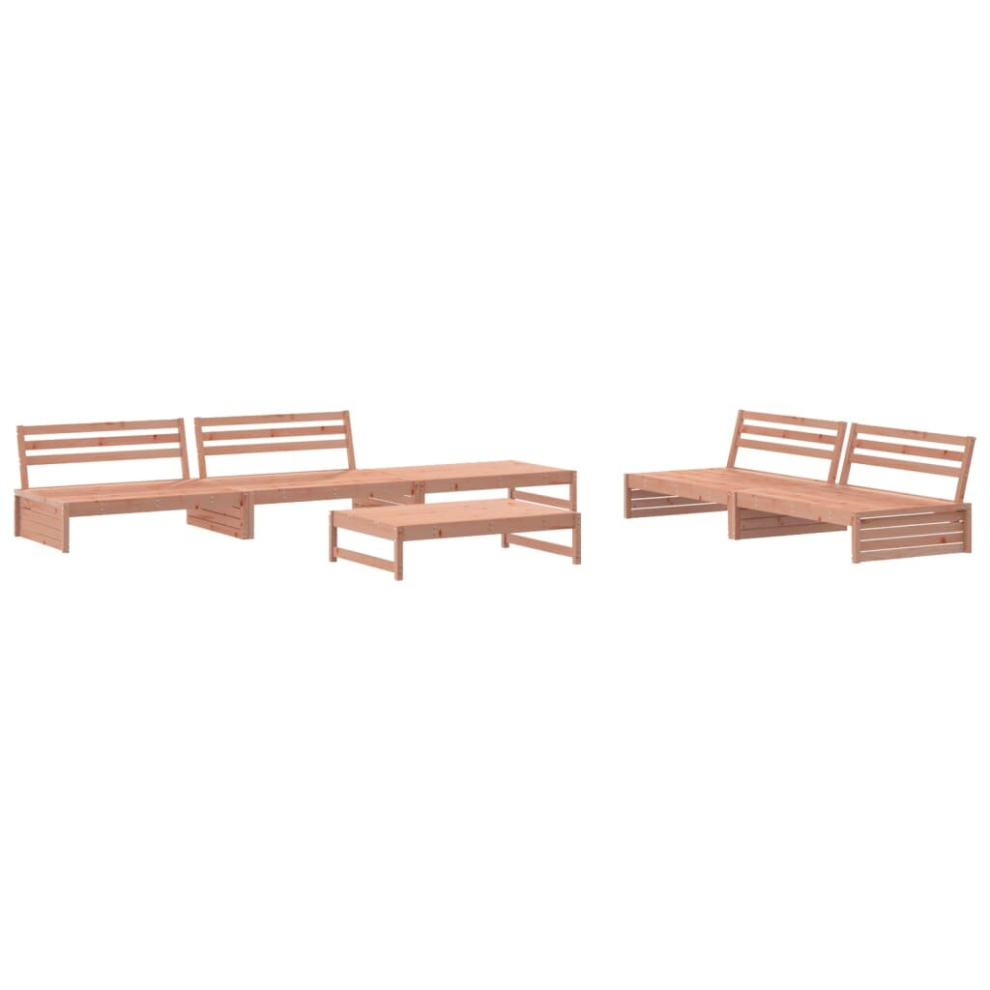 (natural douglas) vidaXL Garden Lounge Set Outdoor Modular Sofa Set 6 Piece Solid Wood Pine