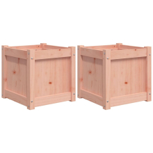 (natural douglas, 2 pcs) vidaXL Garden Planters Patio Flower Pot Plant Pot Planter Box Solid Wood Pine