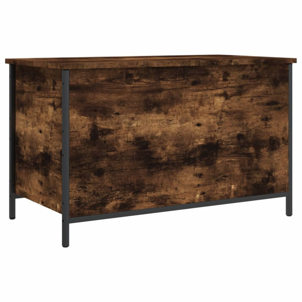 Vidaxl (Smoked Oak, 80 X 42.5 X 50 Cm) Storage Bench Hallway Shoe Bench Chair Storage Box Engineered Wood