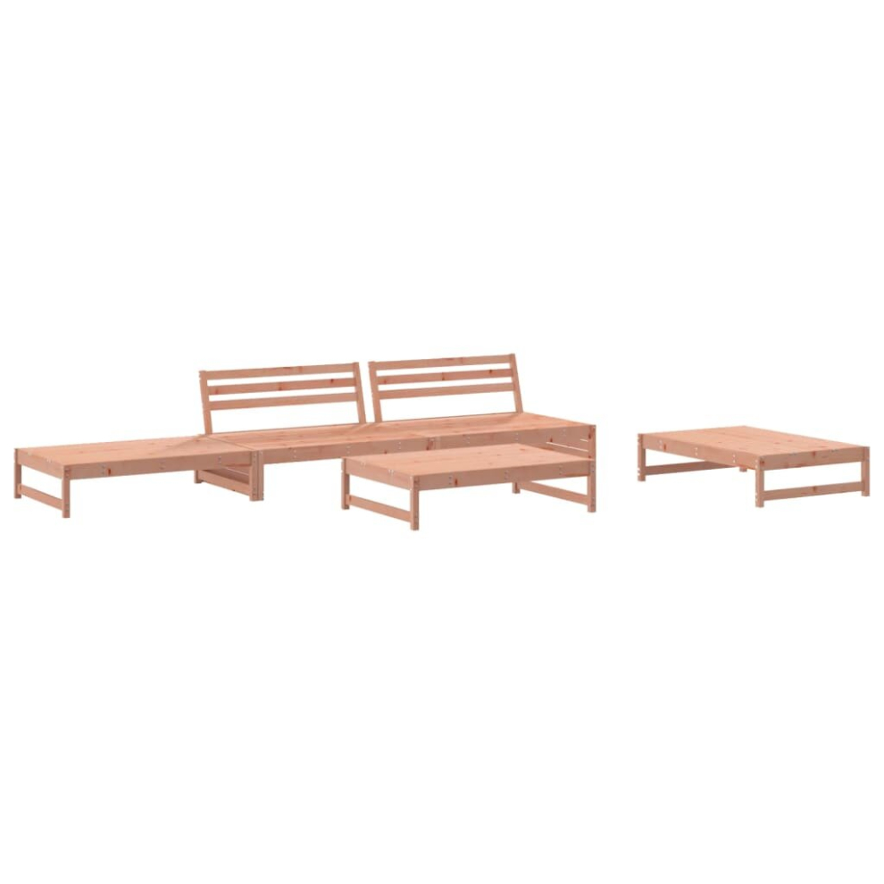 (natural douglas) vidaXL Garden Lounge Set Outdoor Modular Sofa Set 5 Piece Solid Wood Pine