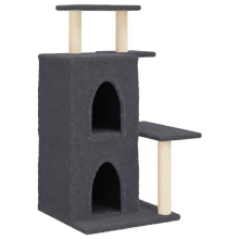(dark grey) vidaXL Cat Tree with Sisal Scratching Posts Cat Tower Pet Cat Climbing Tree