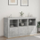 VidaXL (concrete grey) vidaXL Sideboard with LED Lights Home Cupboard Side Cabinet Storage Highboard 3