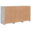VidaXL (concrete grey) vidaXL Sideboard with LED Lights Home Cupboard Side Cabinet Storage Highboard 8