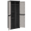 VidaXL vidaXL Gartenschrank Grau und Schwarz 65x37x165 cm PP 10