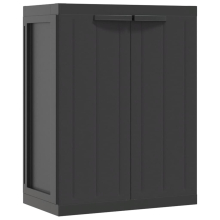 (black, 65 x 37 x 85 cm) vidaXL Outdoor Storage Cabinet Terrace Patio Garden Cabinet Tool Cupboard PP