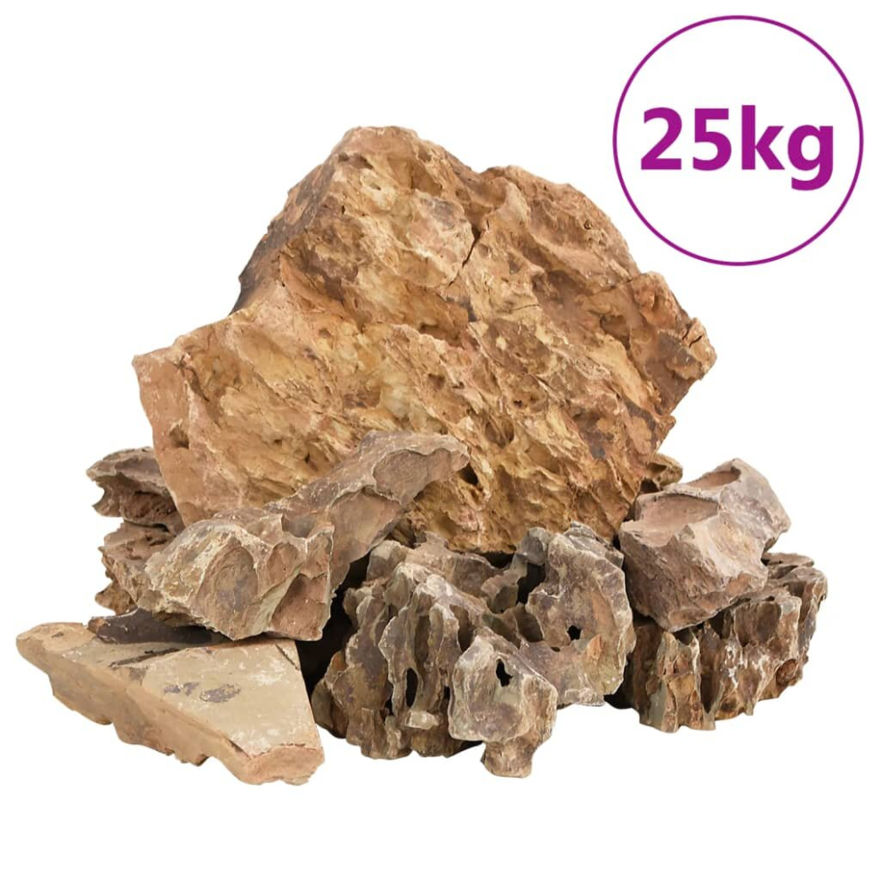 Vidaxl (Brown, 5-30 Cm (25 Kg)) Dragon Stones Natural Rock Dragon Rock Aquarium Stone Dragon Rocks