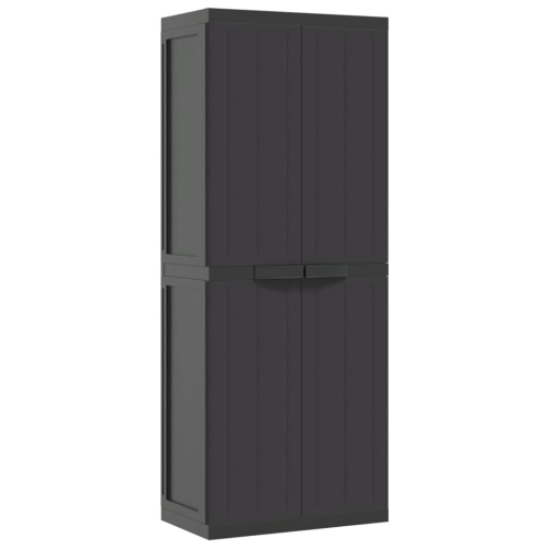 VidaXL vidaXL Gartenschrank Schwarz 65x37x165 cm PP