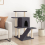VidaXL (dark grey) vidaXL Cat Tree with Sisal Scratching Posts Cat Scratch Tower Climbing Tree 3