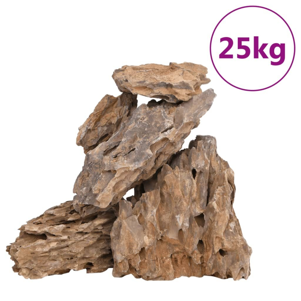 Vidaxl (Multicolour, 10-30 Cm (25 Kg)) Dragon Stones Natural Rock Dragon Rock Aquarium Stone Dragon Rocks