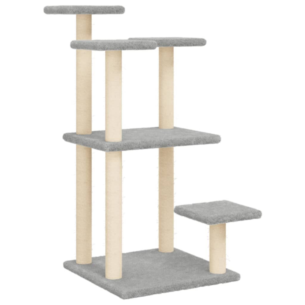 (light grey) vidaXL Cat Scratching Posts with Platforms Cat Tower Pet Cat Climbing Tree