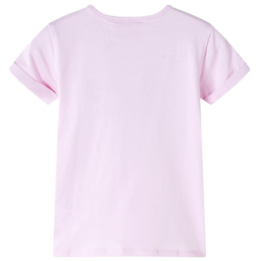 (pink, 92) Kids' T-shirt Short Sleeves Children's T Shirt Tops Tee Drinking Cup Print