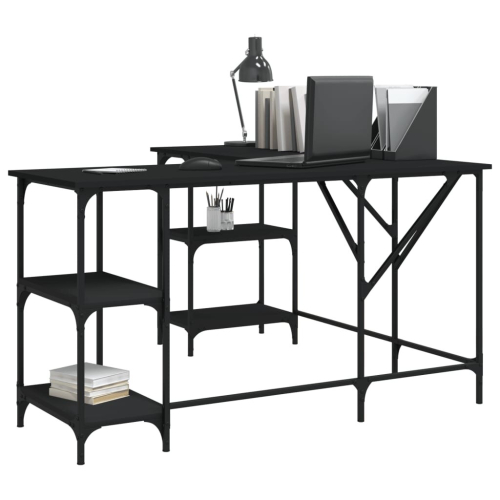 VidaXL (black) vidaXL Desk Office Desk Computer Table Study Writing Table Engineered Wood 2