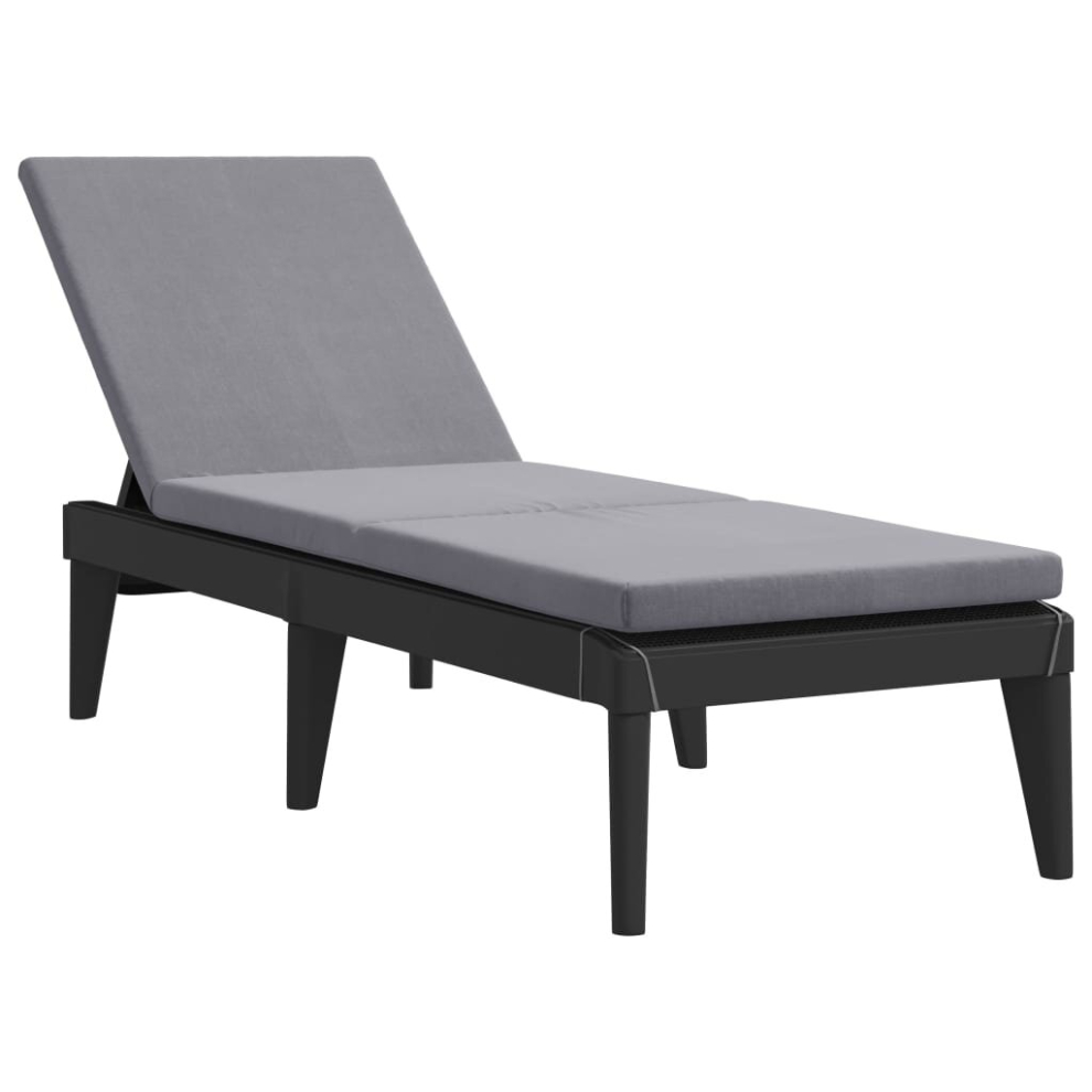 (with cushions) vidaXL Sun Lounger Daybed Garden Lounger Chaise Lounge Bed Outdoor Sun Bed PP