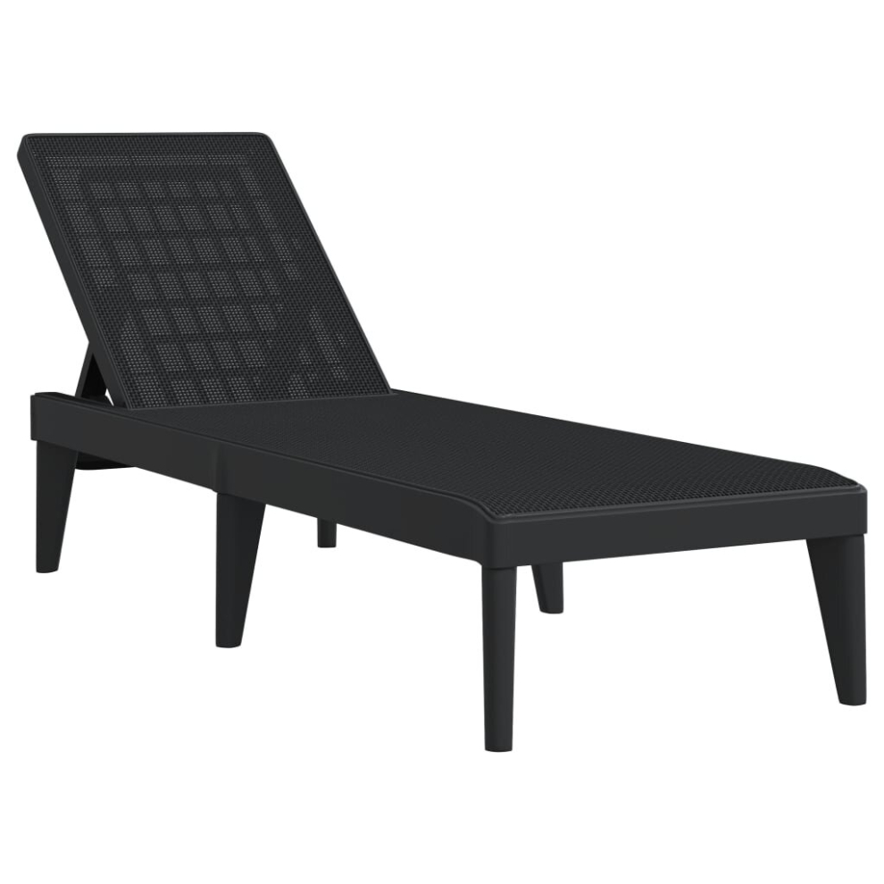 (without cushions) vidaXL Sun Lounger Daybed Garden Lounger Chaise Lounge Bed Outdoor Sun Bed PP