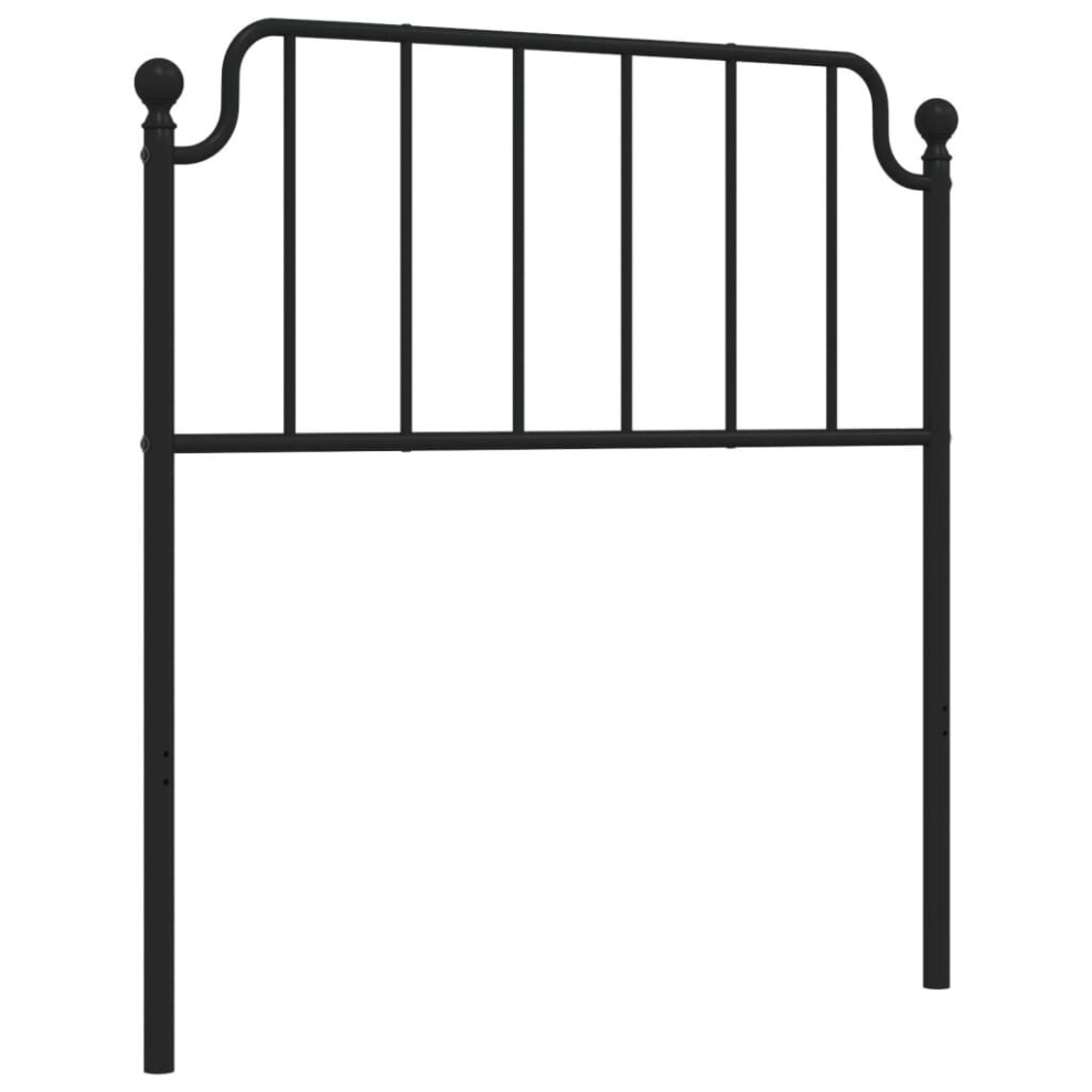 (black, 90 cm) vidaXL Metal Headboard Bedroom Home Decor Bed Header Guest Room Bed Headboard