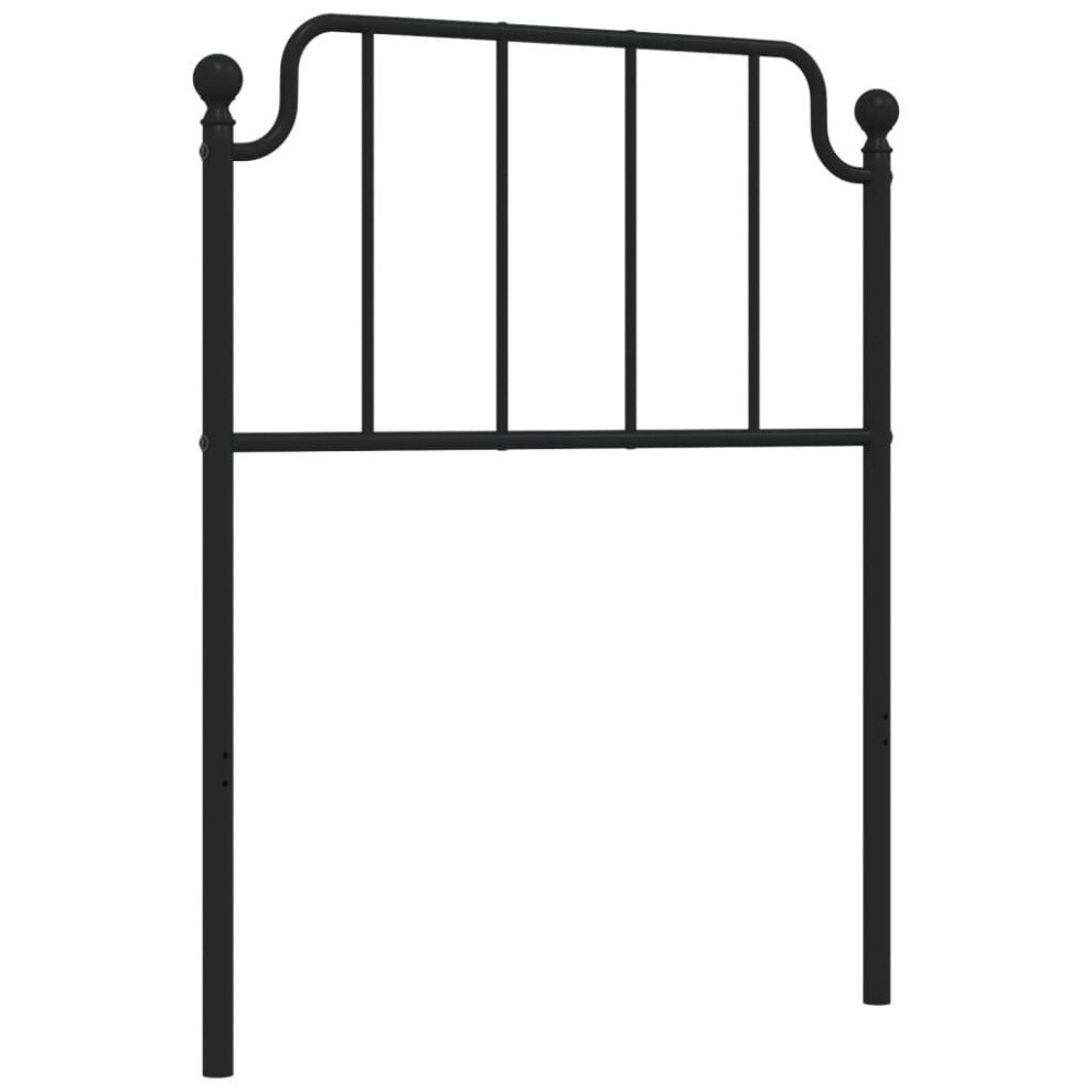 (black, 75 cm) vidaXL Metal Headboard Bedroom Home Decor Bed Header Guest Room Bed Headboard