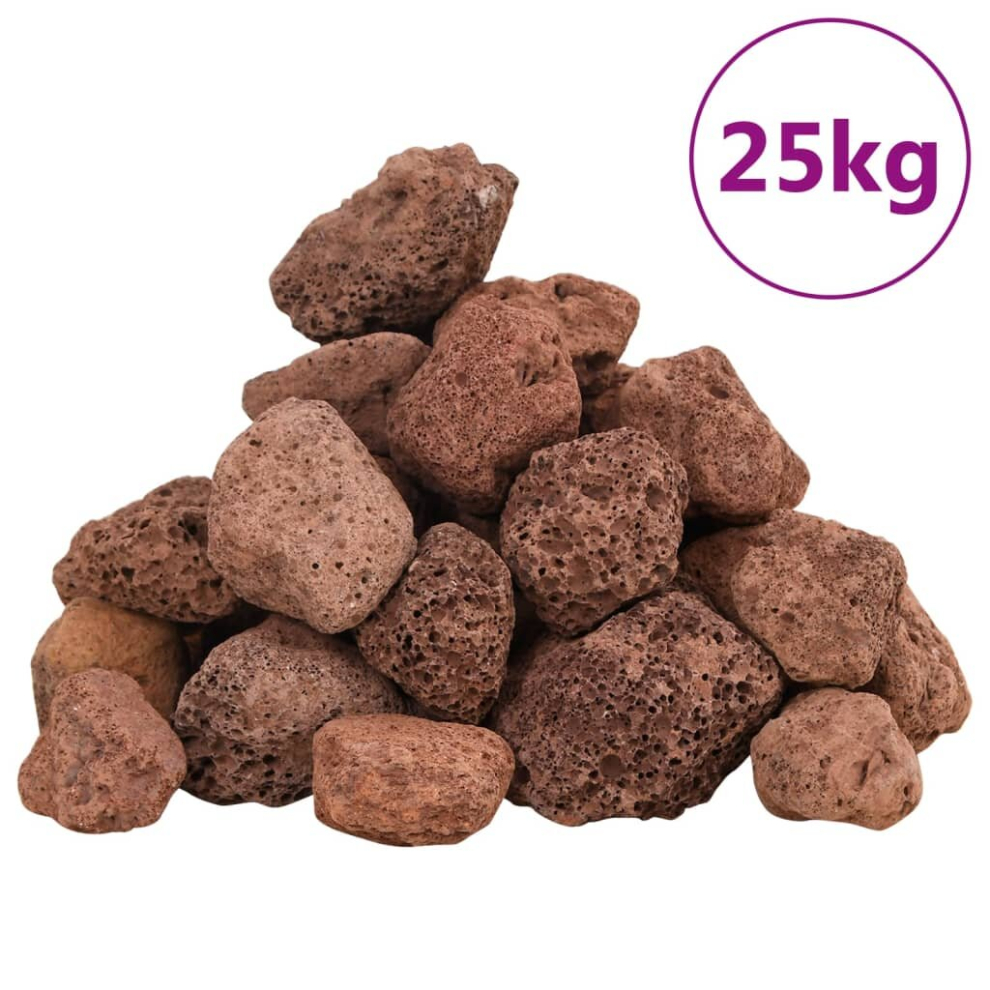 Vidaxl (Red, 3-5 Cm (25 Kg)) Volcanic Rocks Lava Accent Rocks Aquarium Volcanic Lava Stones Beads