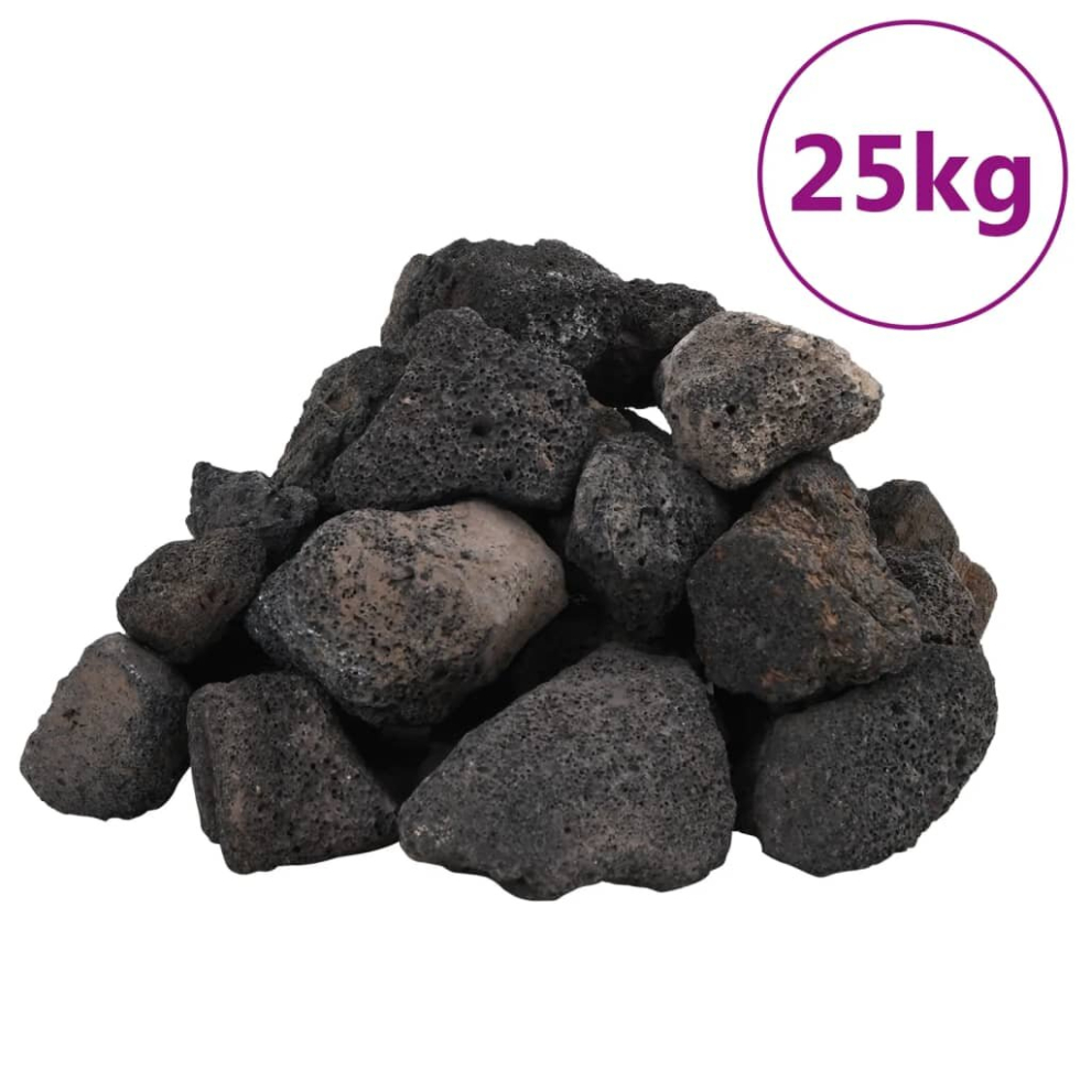 Vidaxl (, 5-8 Cm (25 Kg)) Volcanic Rocks Lava Accent Rocks Aquarium Volcanic Lava Stones Beads Black