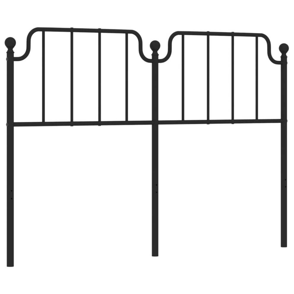 (black, 160 cm) vidaXL Metal Headboard Bedroom Home Decor Bed Header Guest Room Bed Headboard