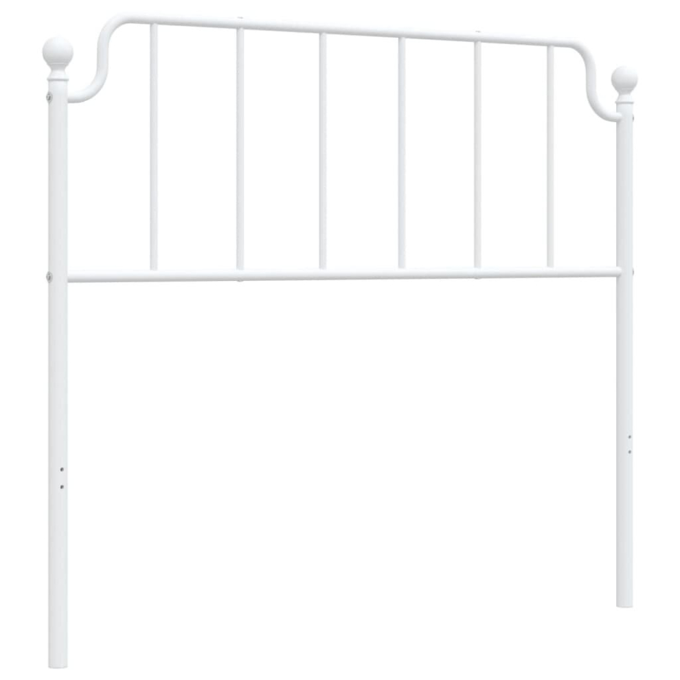 (white, 107 cm) vidaXL Metal Headboard Bedroom Home Decor Bed Header Guest Room Bed Headboard