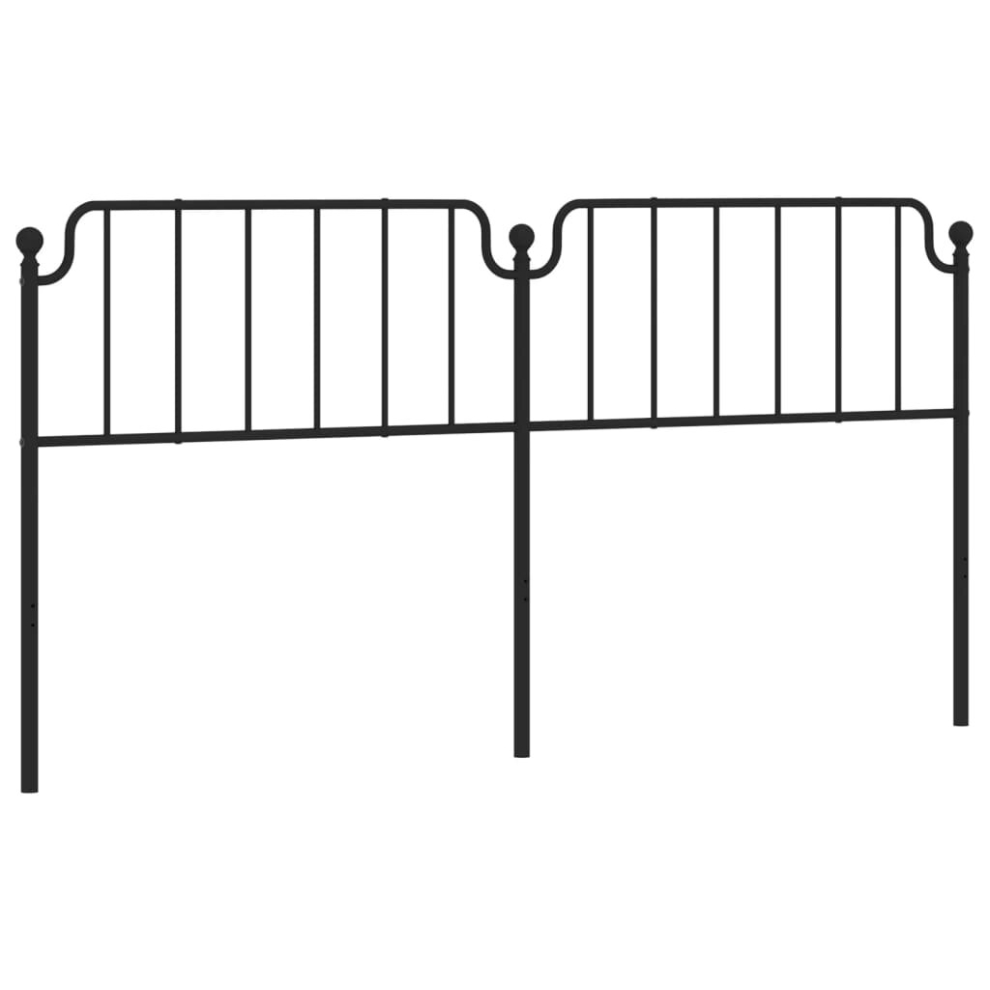 (black, 193 cm) vidaXL Metal Headboard Bedroom Home Decor Bed Header Guest Room Bed Headboard