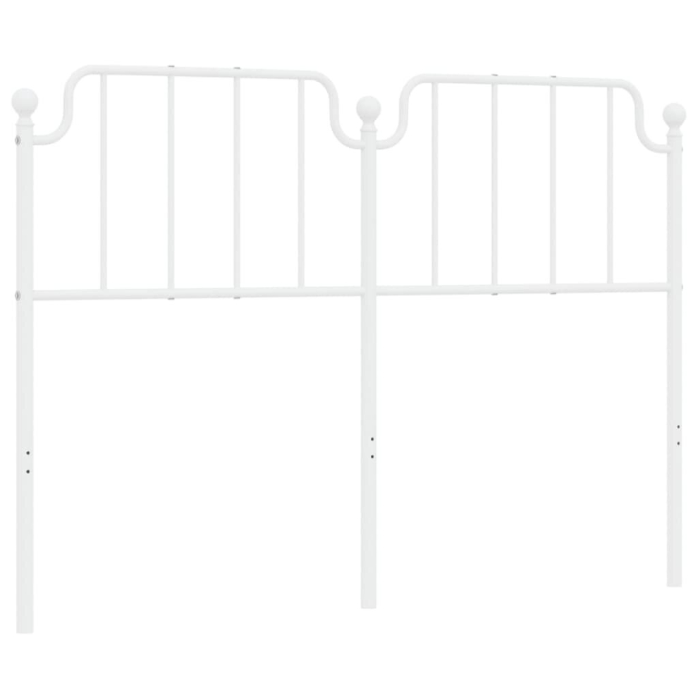 (white, 150 cm) vidaXL Metal Headboard Bedroom Home Decor Bed Header Guest Room Bed Headboard