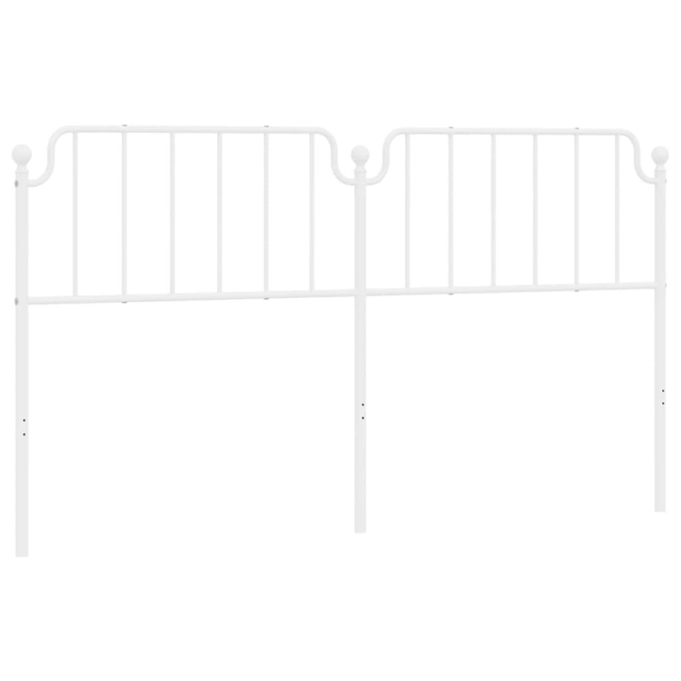 (white, 180 cm) vidaXL Metal Headboard Bedroom Home Decor Bed Header Guest Room Bed Headboard