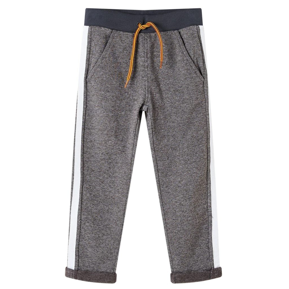 (104) Kids' Sweatpants Children's Trousers Sports Tracksuit Jogger Dark Grey Melange