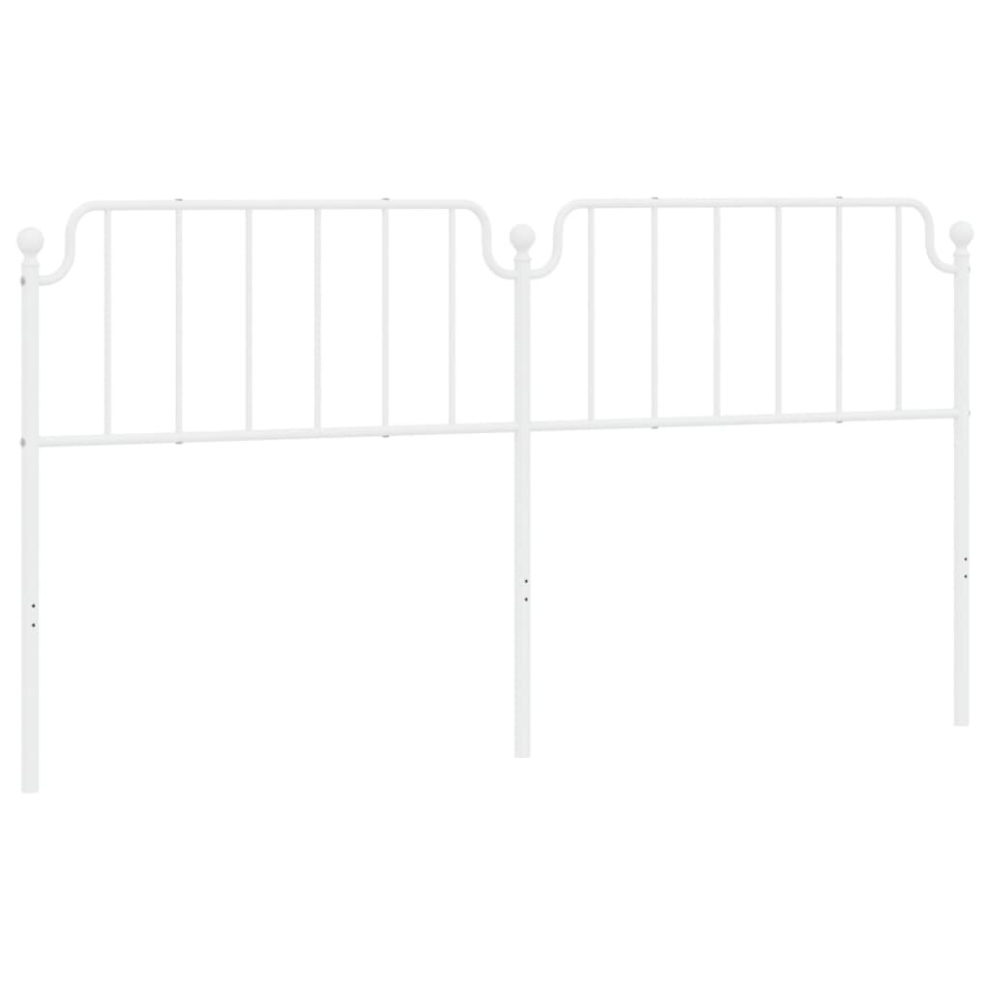 (white, 193 cm) vidaXL Metal Headboard Bedroom Home Decor Bed Header Guest Room Bed Headboard