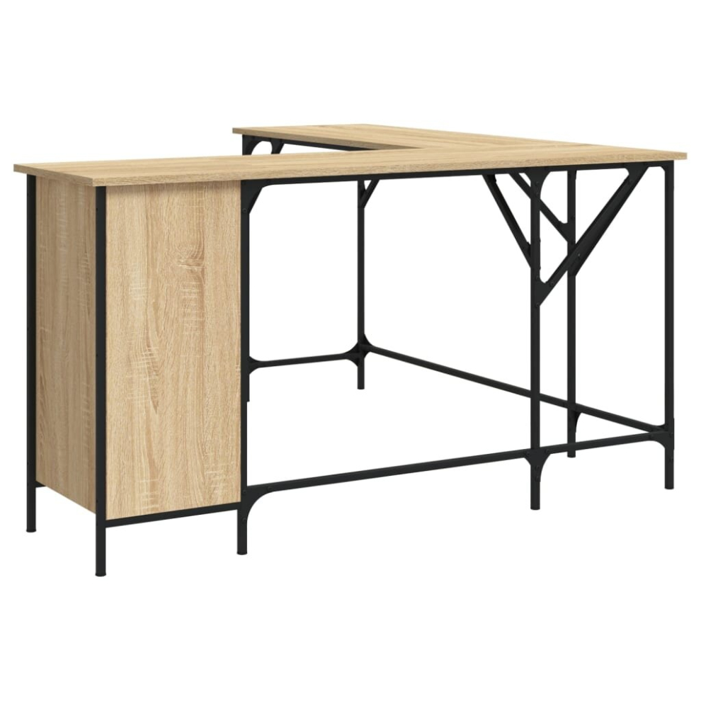 Vidaxl (Sonoma Oak) Desk Office Desk Computer Table Study Writing Table Engineered Wood