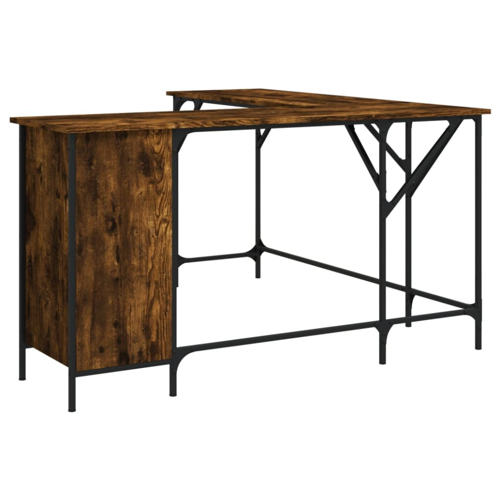 Vidaxl (Smoked Oak) Desk Office Desk Computer Table Study Writing Table Engineered Wood