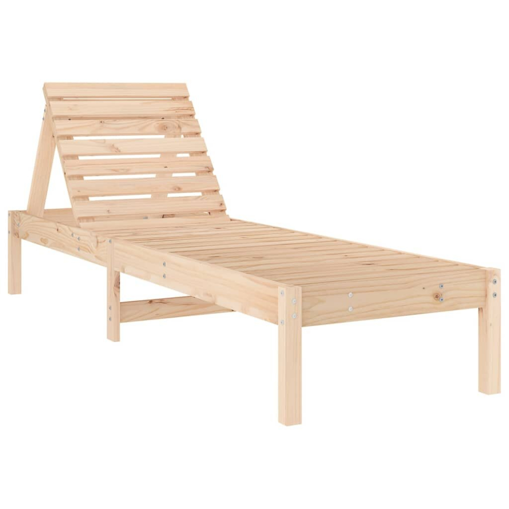 (natural pine, 1 pcs) vidaXL Sun Loungers Sun Bed Outdoor Lounge Bed Garden Day Bed Solid Wood Pine