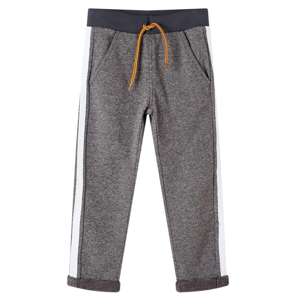 (140) Kids' Sweatpants Children's Trousers Sports Tracksuit Jogger Dark Grey Melange