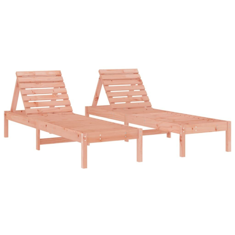 (natural douglas, 2 pcs) vidaXL Sun Loungers Sun Bed Outdoor Lounge Bed Garden Day Bed Solid Wood Pine