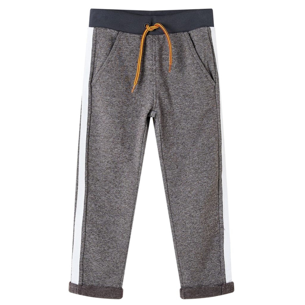Vidaxl (116) Kids' Sweatpants Children's Trousers Sports Tracksuit Jogger Dark Melange Grey
