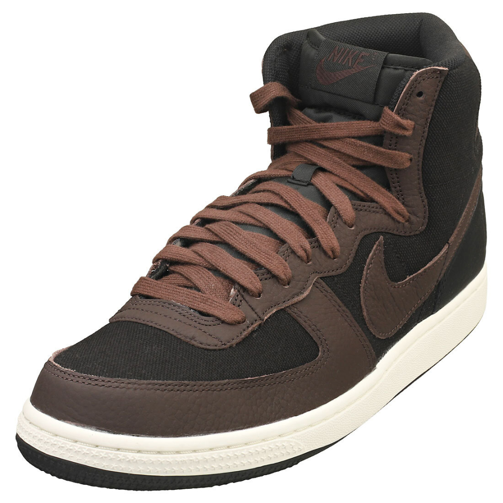 (9.5) Nike Terminator High Se Mens Fashion Trainers in Black Brown