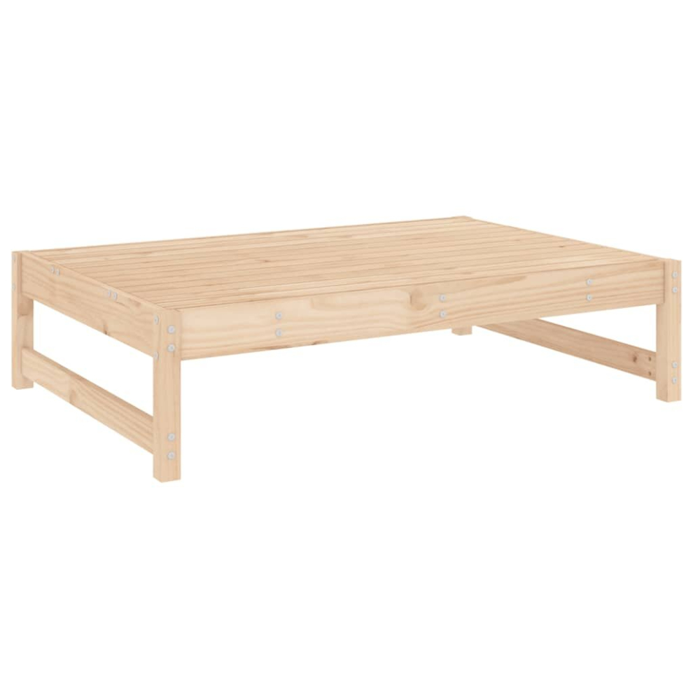 Vidaxl (Natural Pine, Footrest) Garden Middle Sofa Footrest Outdoor Sofa Coffee Table Solid Wood Pine